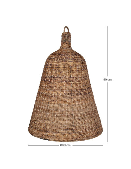 Abat-jour suspension en feuilles de bananier tressées 60x60x90 cm Nayvara  - 3