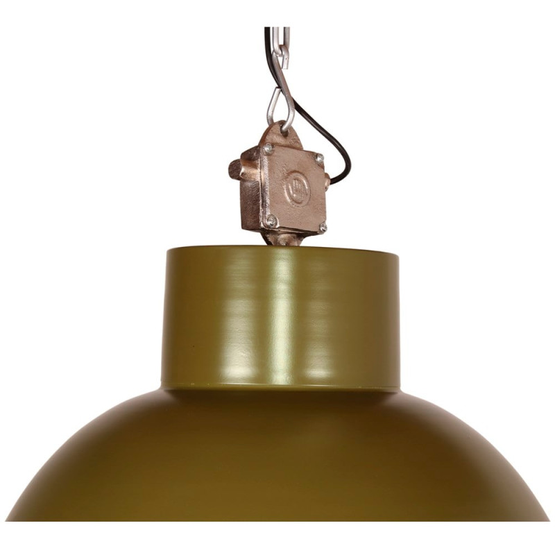 Suspension industrielle en métal vert olive 60x60x62 cm Ferravik  - 2