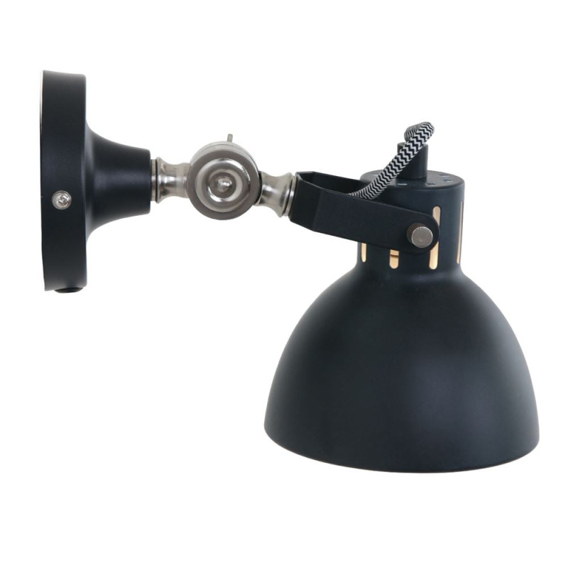 Applique murale industrielle noire avec câble 13x13x16 cm Brassvik  - 3