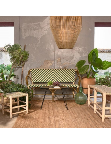 Abat-jour suspension en rotin naturel 50x50x71 cm Veyranno  - 7