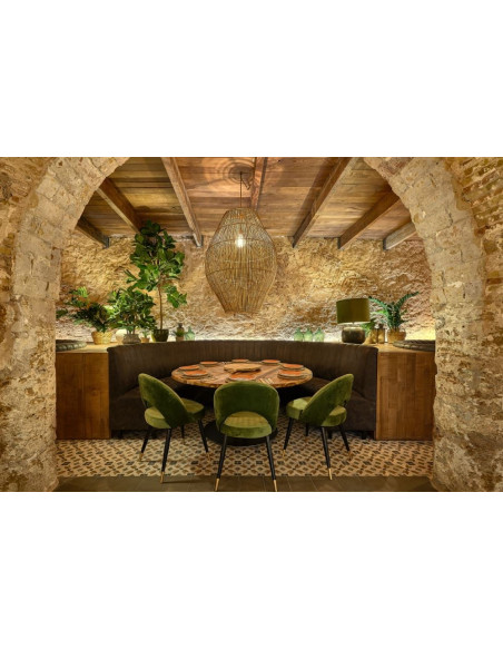 Abat-jour suspension en rotin naturel 50x50x71 cm Veyranno  - 8