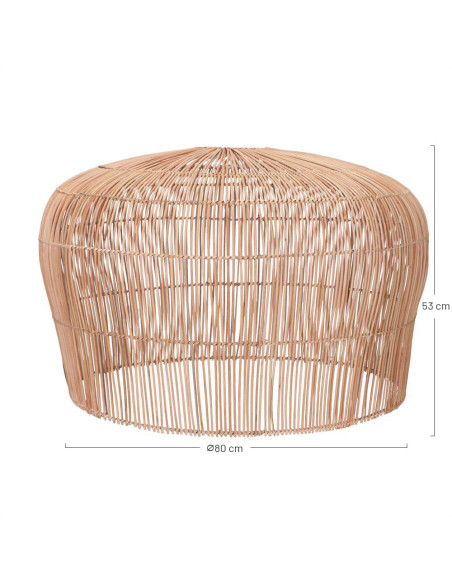 Abat-jour suspension en rotin naturel Ø80x53 cm Solvaira  - 6