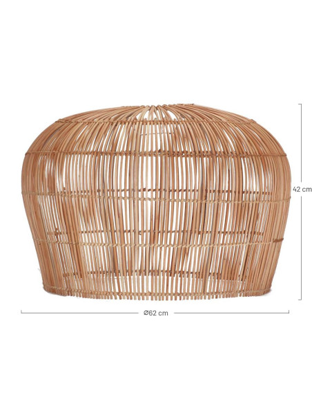 Abat-jour suspension en rotin naturel Ø62x42 cm Solvaira  - 6