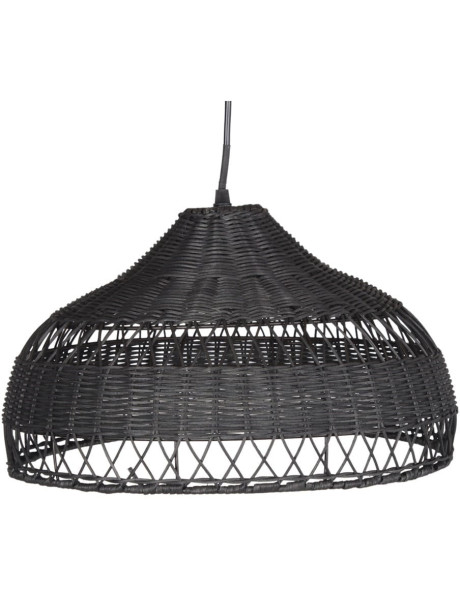 Suspension en rotin noir 38x38x21 cm Nivorask  - 1