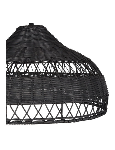 Suspension en rotin noir 38x38x21 cm Nivorask  - 2