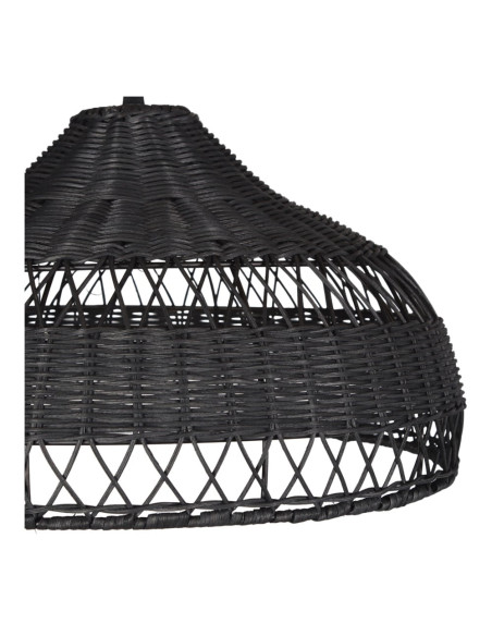 Suspension en rotin noir 38x38x21 cm Nivorask  - 2