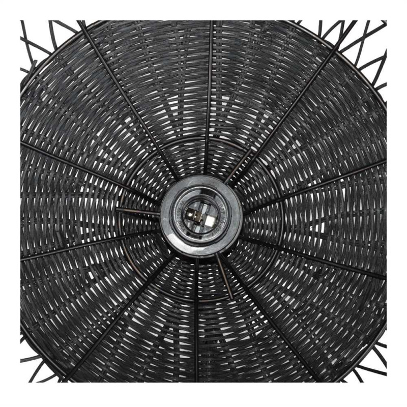 Suspension en rotin noir 38x38x21 cm Nivorask  - 3