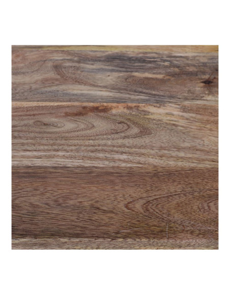 Table basse carrée bois tropical et métal noir 65x65x47 cm Rovaryn  - 4