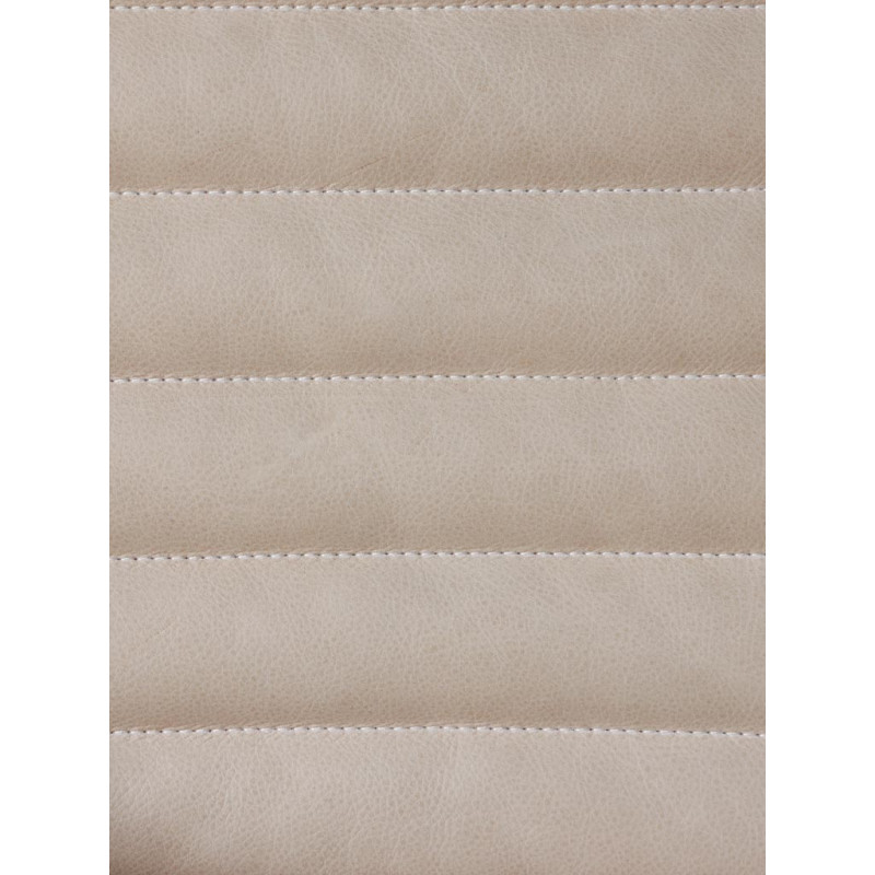 Fauteuil lounge cuir beige acier chromé 66x86x80 cm Harvey  - 8