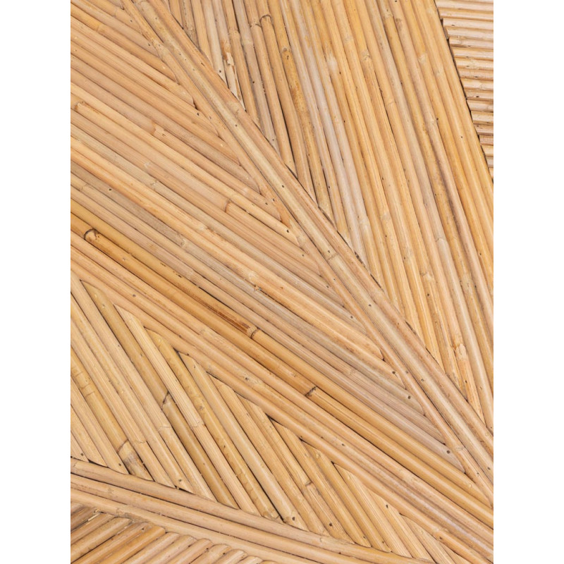 Table basse ovale rotin bois clair 109x60,5x41 cm Carica  - 7