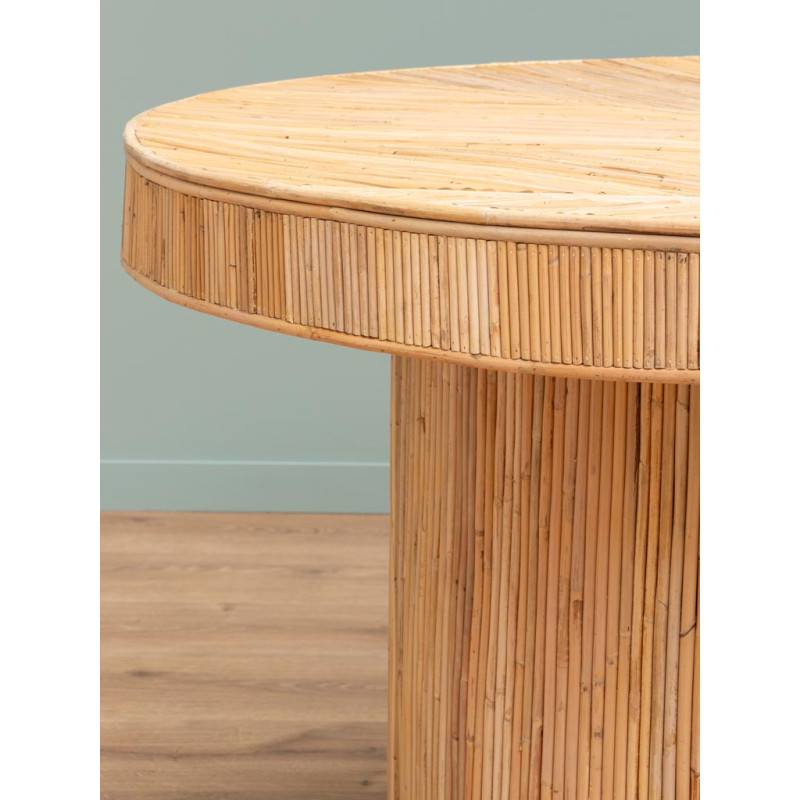 Table à manger ronde rotin naturel 120x76 cm Carica  - 5