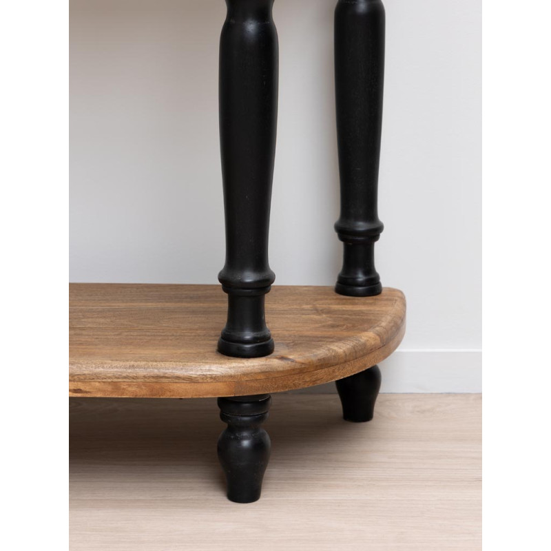 Console d’entrée noire manguier 2 tiroirs 121x35x91 cm Nevermore  - 5
