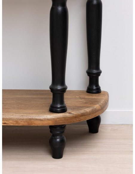 Console d’entrée noire manguier 2 tiroirs 121x35x91 cm Nevermore  - 5