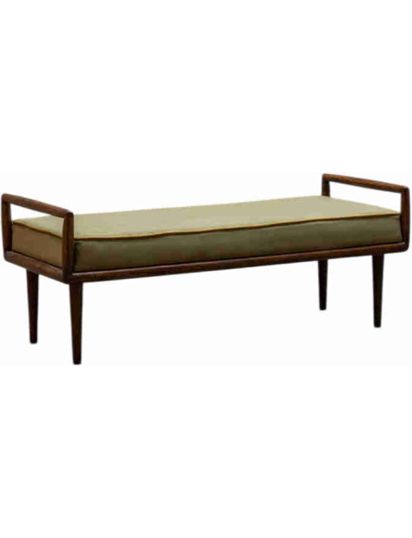 Banquette bout de lit velours vert manguier 136x56x51 cm Farrow  - 1