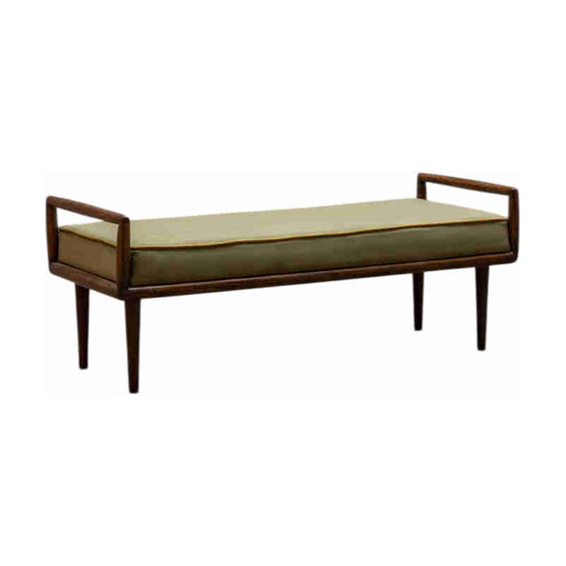 Banquette bout de lit velours vert manguier 136x56x51 cm Farrow  - 1