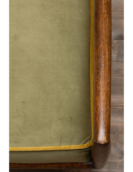 Banquette bout de lit velours vert manguier 136x56x51 cm Farrow  - 7