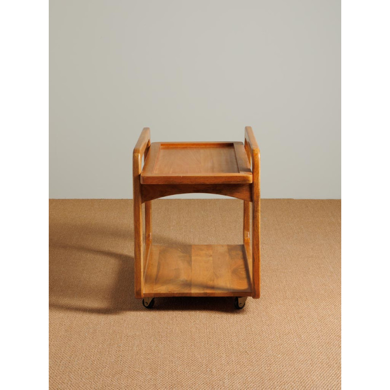 Desserte bois de manguier sur roulettes 61x41x55 cm Trapèze  - 6