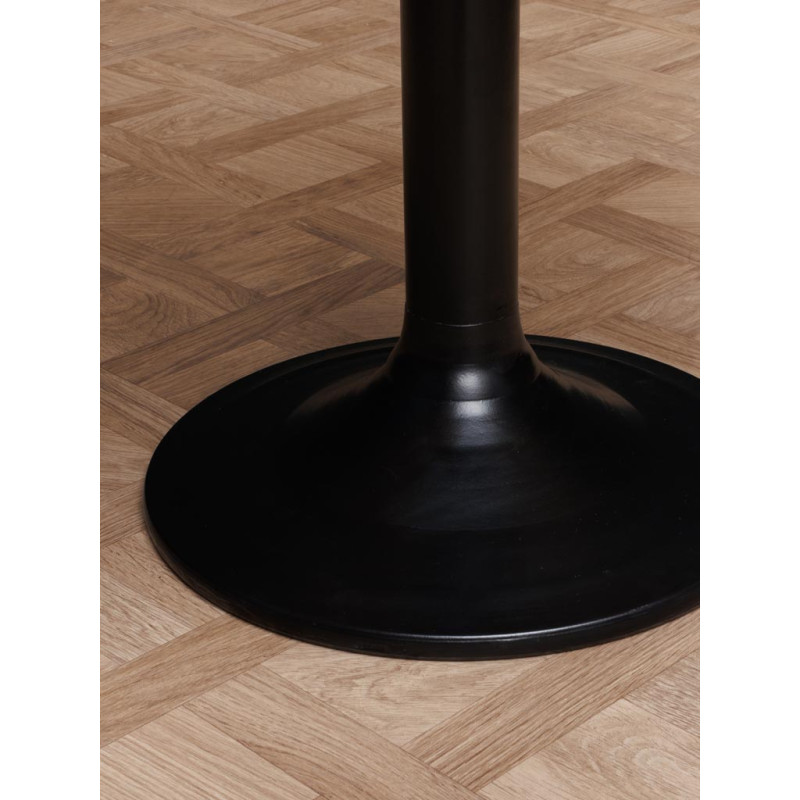 Table à manger ronde marbre blanc 106 cm Walvis  - 5