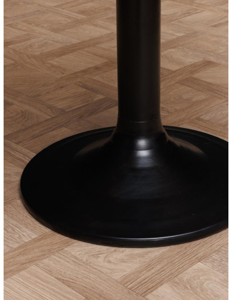 Table à manger ronde marbre blanc 106 cm Walvis  - 5