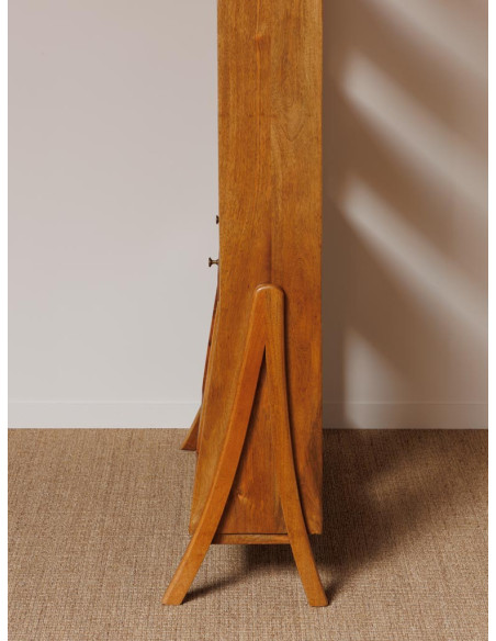 Bibliothèque étagère manguier 2 tiroirs 120x28x175 cm Soto  - 5