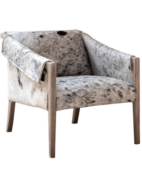 Fauteuil peau de vache manguier Rochebrune  - 1