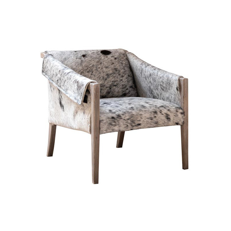 Fauteuil peau de vache manguier Rochebrune  - 1