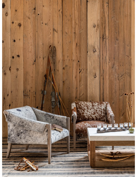 Fauteuil peau de vache manguier Rochebrune  - 2