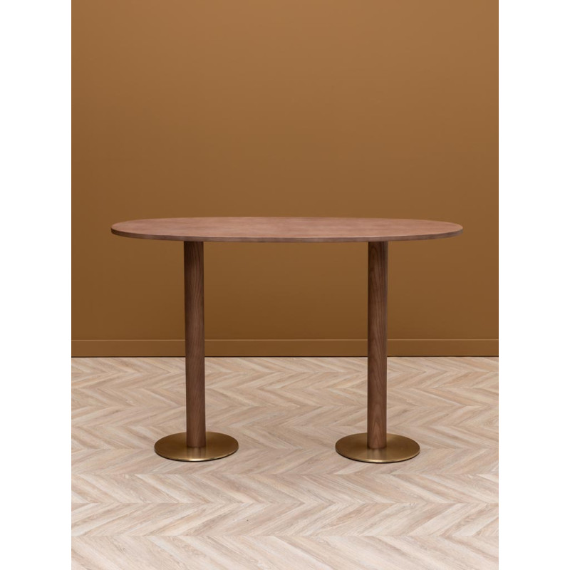 Table haute ovale chêne doré 160 cm Barrio  - 2