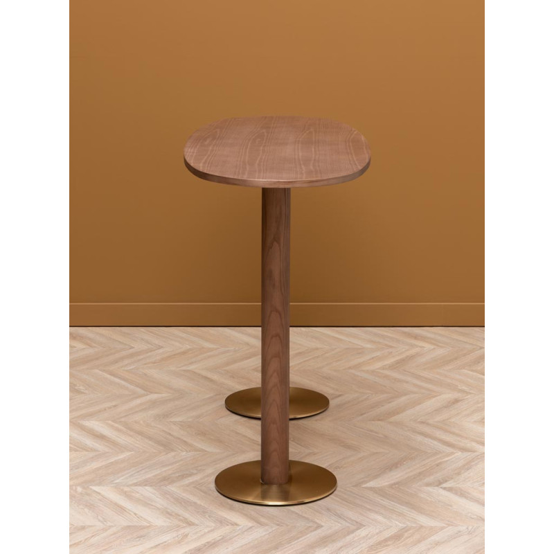 Table haute ovale chêne doré 160 cm Barrio  - 4