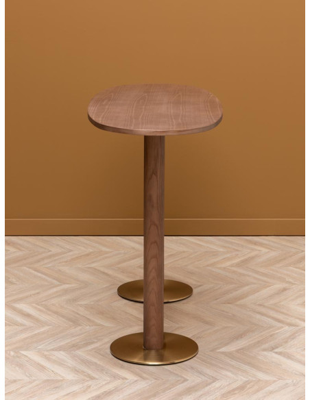 Table haute ovale chêne doré 160 cm Barrio  - 4