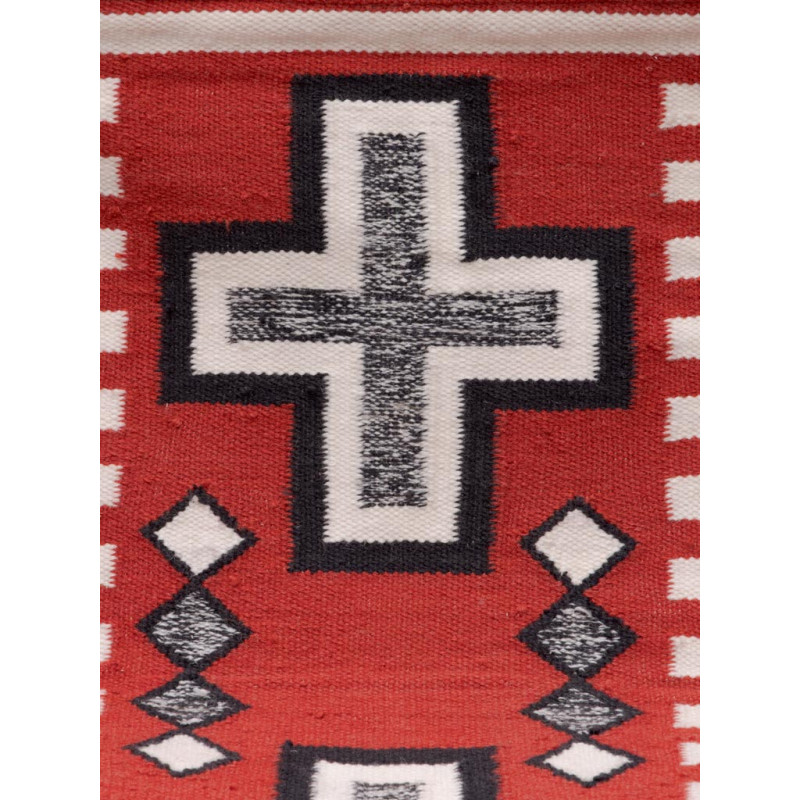 Fauteuil kilim rouge bois d’acacia 76 cm Frontierra  - 6