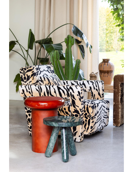 Fauteuil zèbre en velours 75x87,5x74 cm Wild Touch  - 2