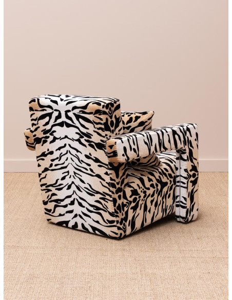 Fauteuil zèbre en velours 75x87,5x74 cm Wild Touch  - 6