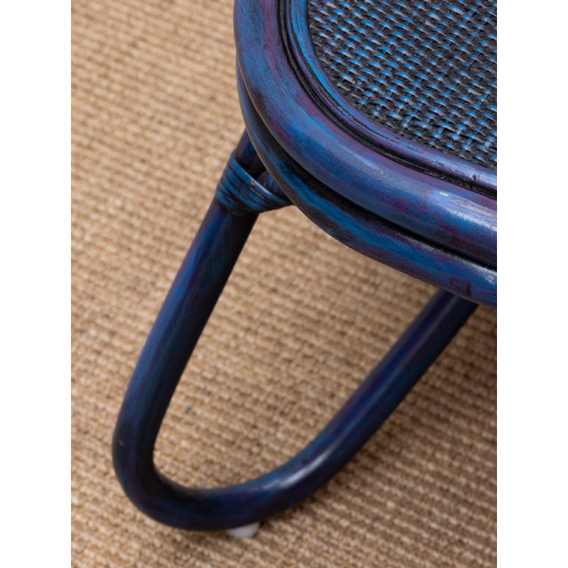 Table basse ovale rotin bleu 84x52x42 cm Pigmento  - 6