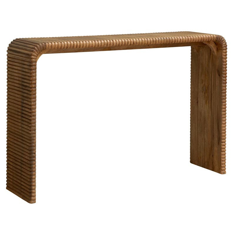Console d’entrée en manguier rainuré 129x34,5x85,5 cm Arcana  - 1