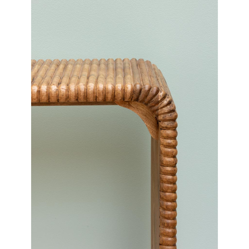 Console d’entrée en manguier rainuré 129x34,5x85,5 cm Arcana  - 5