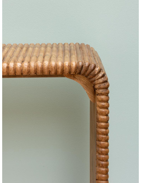 Console d’entrée en manguier rainuré 129x34,5x85,5 cm Arcana  - 5