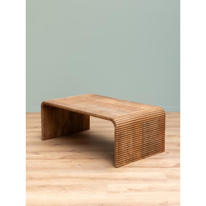 Table basse rectangulaire en manguier rainuré 119,5x70x45 cm Arcana  - 4