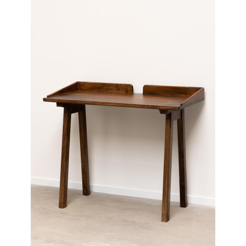 Bureau console bois de manguier 99x50x76 cm Beckett  - 4