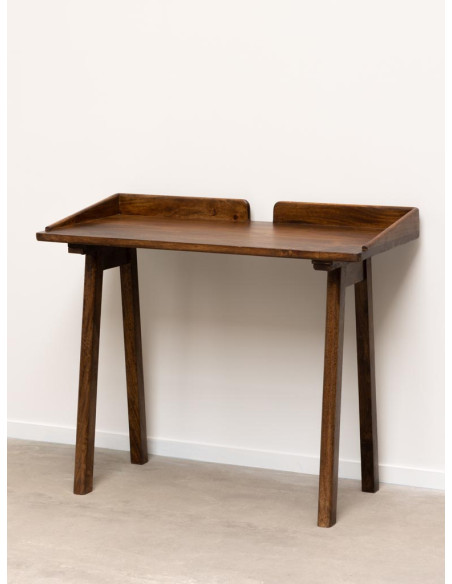Bureau console bois de manguier 99x50x76 cm Beckett  - 4