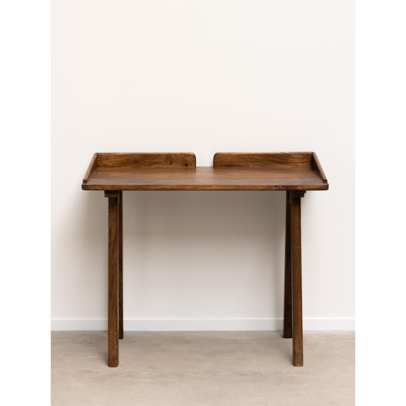 Bureau console bois de manguier 99x50x76 cm Beckett  - 3