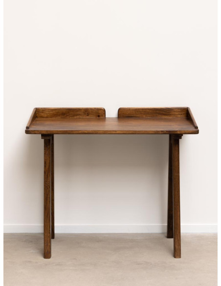 Bureau console bois de manguier 99x50x76 cm Beckett  - 3