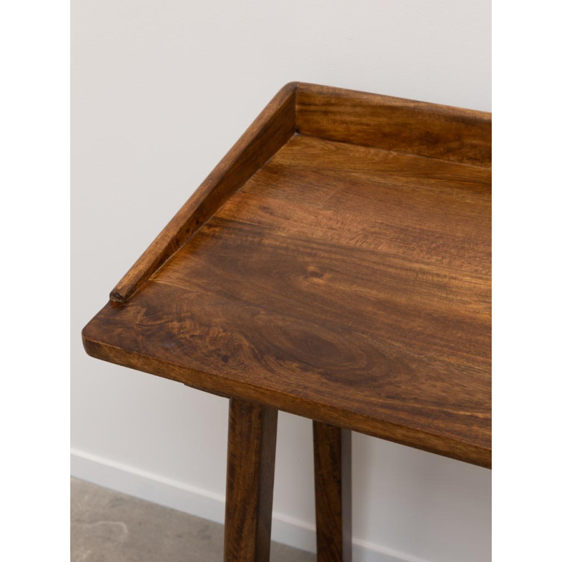 Bureau console bois de manguier 99x50x76 cm Beckett  - 6