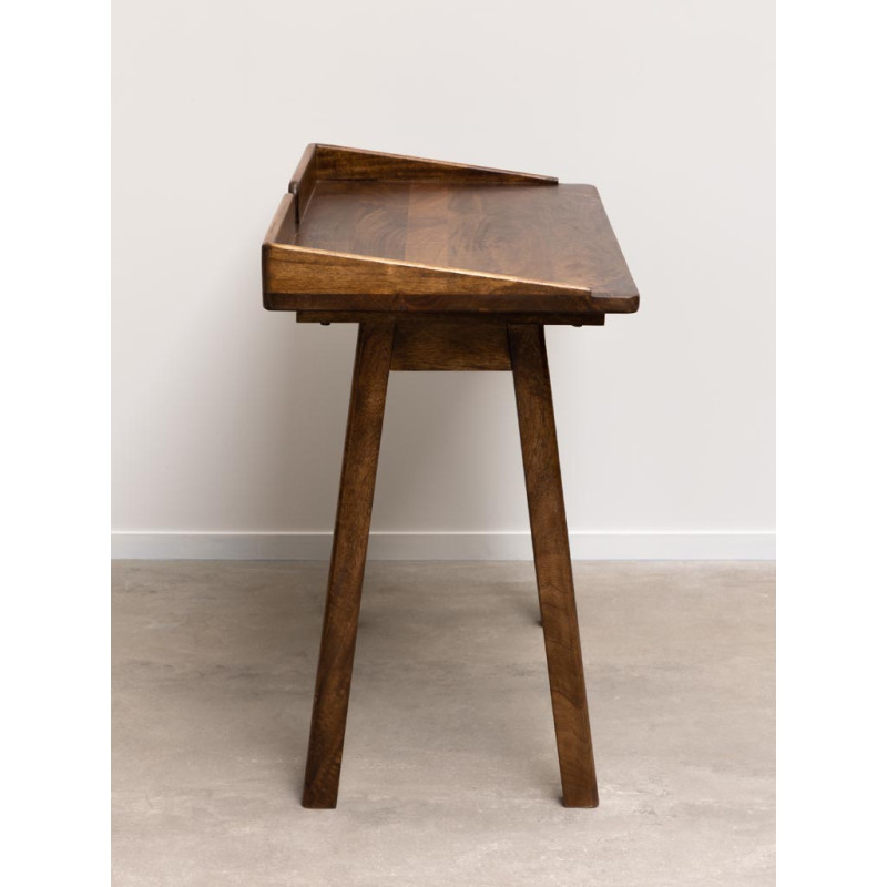 Bureau console bois de manguier 99x50x76 cm Beckett  - 5
