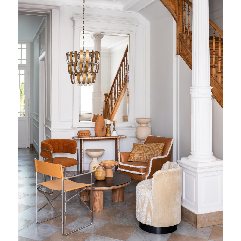 Console d’entrée étroite manguier corne 100x21x80 cm Argana  - 2