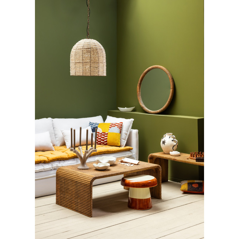 Table basse rectangulaire en manguier rainuré 119,5x70x45 cm Arcana  - 2