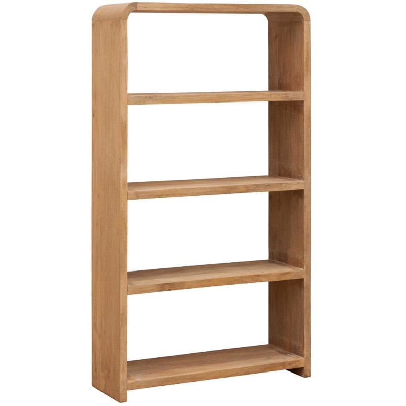Étagère bibliothèque bois clair manguier 4 niveaux Losail  - 1
