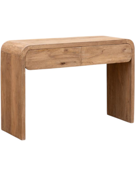 Console d’entrée bois clair 2 tiroirs 120 cm Losail  - 1
