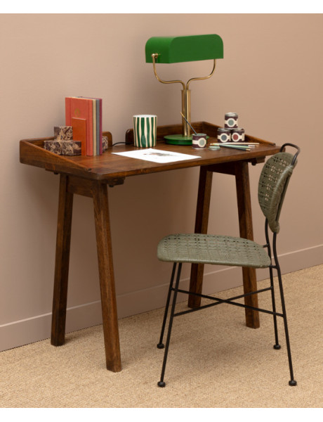 Bureau console bois de manguier 99x50x76 cm Beckett  - 2