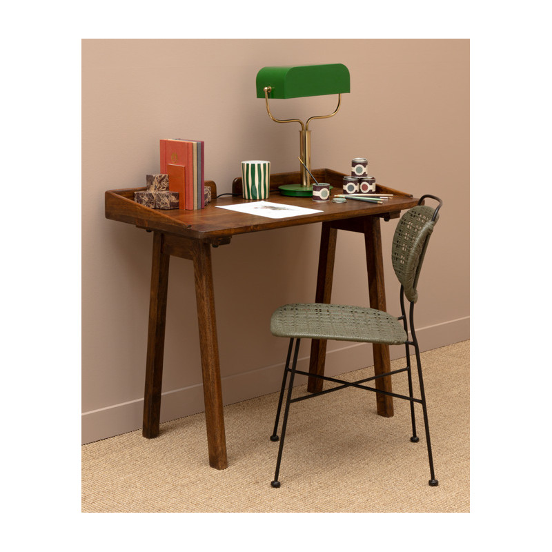 Bureau console bois de manguier 99x50x76 cm Beckett  - 2